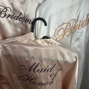 Bride, Bridesmaid, and Maid of Honor Satin Robes